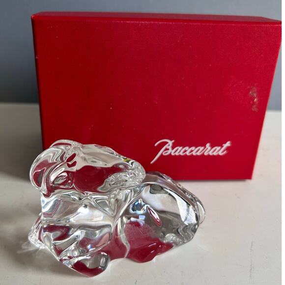 Baccarat Crystal Glass Ram Figure Chinese Zodiac Year of the Ram W/Box - Picture 4 of 11